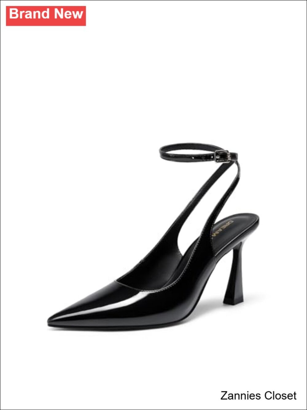 ✨ DREAM PAIRS Women's Closed Toe Slingback High Heel Pumps Faux Leather Pointed